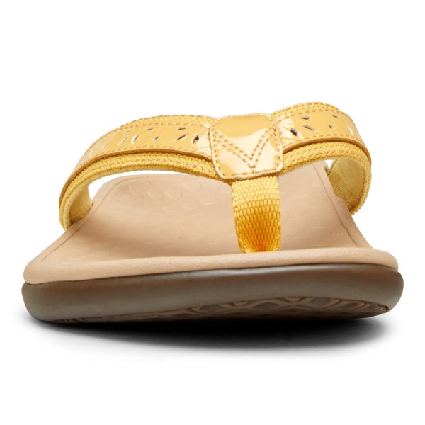 Vionic Sandals Ireland - Casandra Toe Post Sandal Yellow - Womens Shoes Clearance | VMNPW-7401